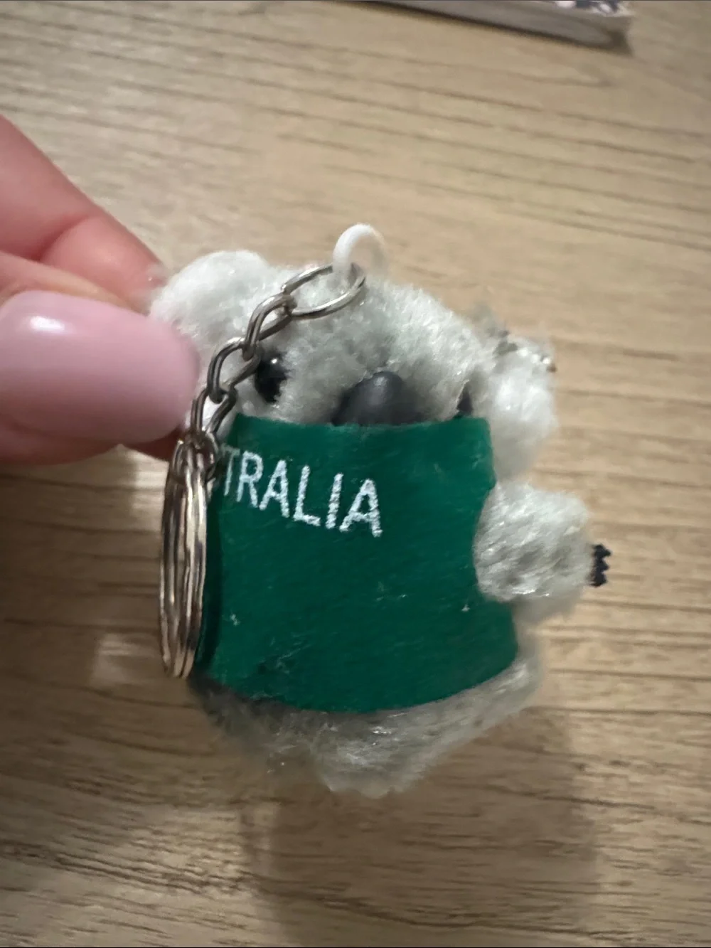 Plush Koala Keychain in Gray with Green Outfit Australia 🇦🇺